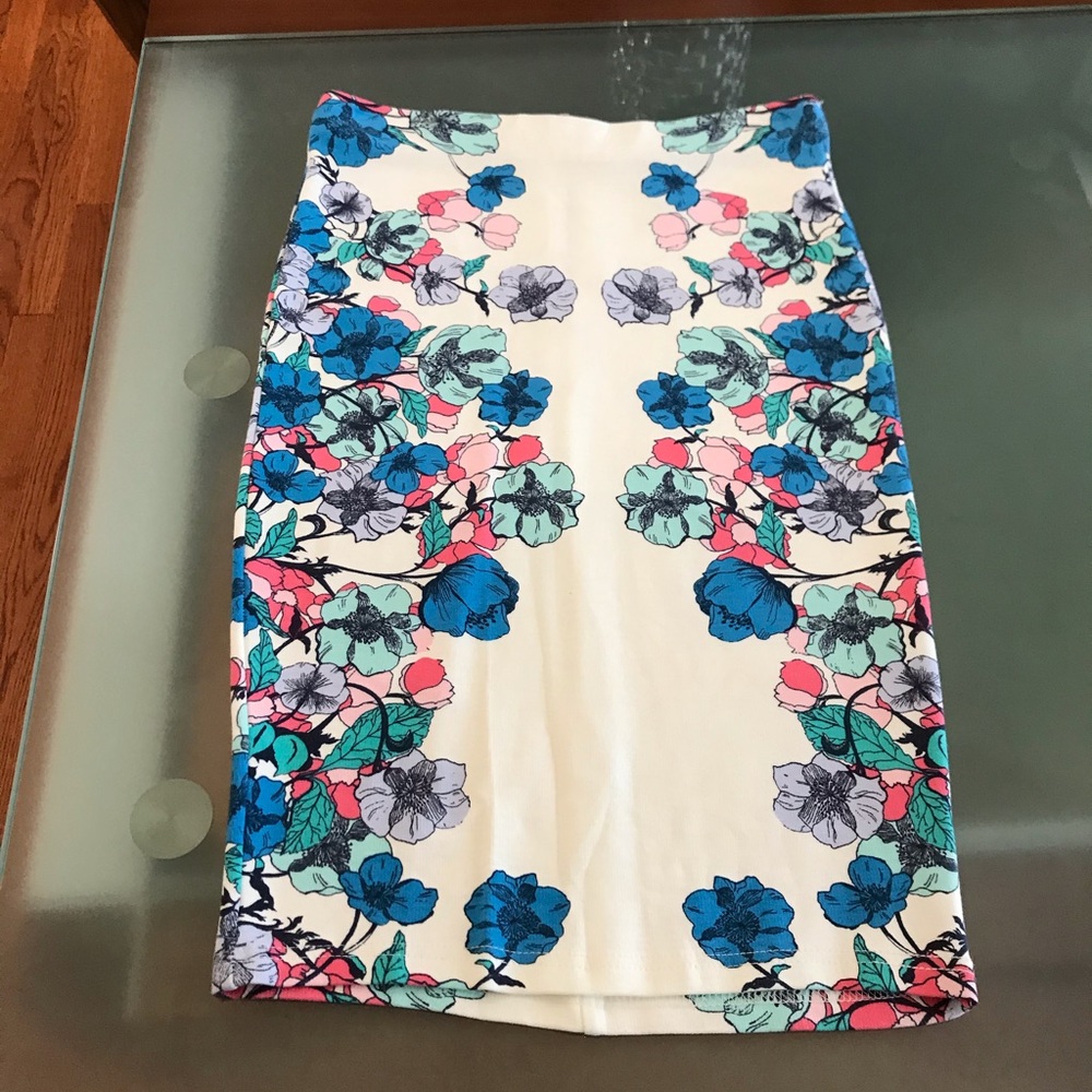 Zara Flower Pencil Skirt
